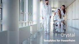  Presentation with nurse - PPT layouts with doctor-nurse-and-patient background and a gray colored foreground