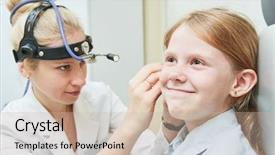  Presentation with ear nose throat - Slides consisting of doctor of ent ear nose background and a soft green colored foreground