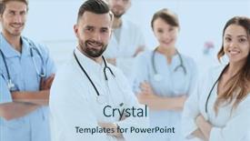  Presentation with medical - Amazing presentation theme having doctor of the medical center backdrop and a  colored foreground