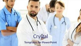  Presentation with medical imaging center mri - Presentation design consisting of doctor of the medical center background and a  colored foreground