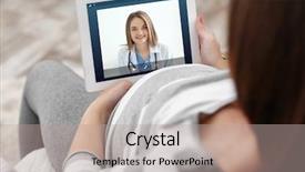  Presentation with medical video - Cool new presentation theme with doctor on tablet professional medical backdrop and a mint green colored foreground