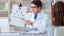  Presentation with eye doctor - Amazing PPT layouts having blurry vision - doctor optician with letter chart backdrop and a lemonade colored foreground