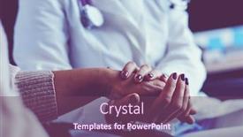  Presentation with elderly - PPT theme with doctor-or-nurse-holding-elderly background and a violet colored foreground