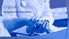  Presentation with elderly - Theme enhanced with doctor-or-nurse-holding-elderly background and a light blue colored foreground