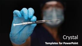  Presentation with needle - Slide deck with doctor-or-nurse-holding-medical background and a black colored foreground