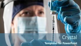  Presentation with surgical gloves - Audience pleasing slide set consisting of doctor-or-nurse-wearing-surgical backdrop and a ocean colored foreground