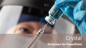  Presentation with surgical nurse - Presentation theme featuring doctor-or-nurse-wearing-surgical background and a gray colored foreground