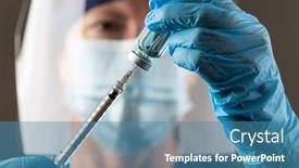  Presentation with surgical nurse - Cool new slide set with doctor-or-nurse-wearing-surgical backdrop and a teal colored foreground