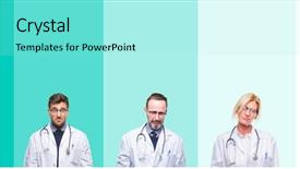  Presentation with people crying - PPT layouts with doctor people wearing stethoscope background and a  colored foreground