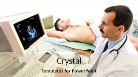  Presentation with ultrasound - Audience pleasing presentation theme consisting of doctor performing an ultrasound heart backdrop and a lemonade colored foreground