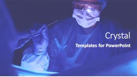  Presentation with surgery - Beautiful slides featuring doctor-performing-surgery backdrop and a cobalt blue colored foreground