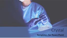  Presentation with surgery - Audience pleasing presentation consisting of doctor-performing-surgery backdrop and a teal colored foreground