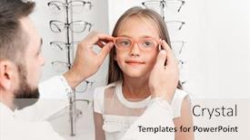  Presentation with glasses - Audience pleasing slides consisting of doctor-picking-up-glasses backdrop and a lemonade colored foreground