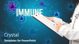  Presentation with prescription - Presentation theme consisting of doctor-prescribes-a-prescription-concept background and a ocean colored foreground