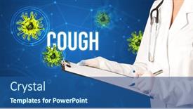  Presentation with prescription - PPT theme with doctor-prescribes-a-prescription-concept background and a ocean colored foreground