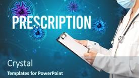  Presentation with prescription - PPT theme consisting of doctor-prescribes-a-prescription background and a ocean colored foreground