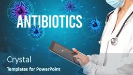  Presentation with antibiotics - Audience pleasing slides consisting of doctor-prescribes-a-prescription backdrop and a ocean colored foreground