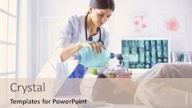  Presentation with hospital mask - Theme enhanced with doctor-putting-an-oxygen-mask background and a lemonade colored foreground