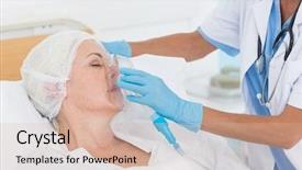  Presentation with hospital mask - Amazing presentation having doctor putting an oxygen mask backdrop and a lemonade colored foreground