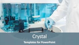  Presentation with testing blood - Presentation design having doctor putting tubes of blood background and a ocean colored foreground