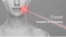  Presentation with aesthetic medicine - Colorful slides enhanced with doctor-removing-birthmarks backdrop and a gray colored foreground