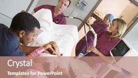  Presentation with ovary - Amazing presentation theme having doctor retrieving eggs from ovary backdrop and a coral colored foreground