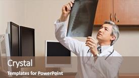  Presentation with frozen shoulder - Slides enhanced with doctor reviewing shoulder x-ray background and a violet colored foreground