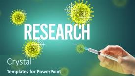  Presentation with syringe - Slides having doctor-s-hand background and a ocean colored foreground