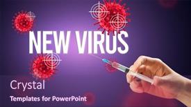  Presentation with syringe - Slides featuring doctor-s-hand background and a violet colored foreground