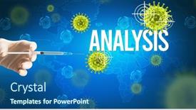  Presentation with syringe - Slide set having doctor-s-hand background and a teal colored foreground