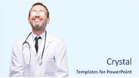  Presentation with blue professional - Slides having doctor senior man medical professional background and a sky blue colored foreground