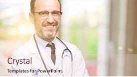  Presentation with medical - Cool new theme with doctor senior man medical professional backdrop and a lemonade colored foreground