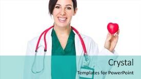  Presentation with heat - Slide deck featuring doctor show with heat ball background and a teal colored foreground