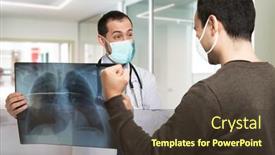  Presentation with cure - Beautiful slides featuring doctor-showing-a-radiography backdrop and a tawny brown colored foreground