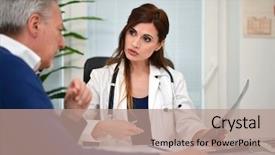  Presentation with testing - Audience pleasing theme consisting of doctor showing a radiography backdrop and a  colored foreground