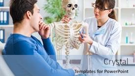  Presentation with injury - Amazing presentation theme having doctor-showing-type-of-injury backdrop and a light blue colored foreground