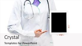  Presentation with digital - PPT layouts having doctor shows on a white background and a white colored foreground