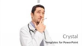  Presentation with cigarette - Presentation design with doctor-smoking-a-cigarette background and a white colored foreground