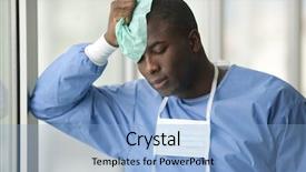  Presentation with ideas opthalmic surgeon - Cool new presentation with doctor stress - portrait of a worried male backdrop and a  colored foreground