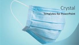  Presentation with corona virus - Amazing PPT theme having doctor-surgery-mask-corona-virus backdrop and a light blue colored foreground