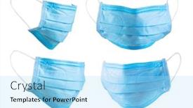  Presentation with medical virus - Theme with doctor-surgery-mask-set-corona background and a light blue colored foreground