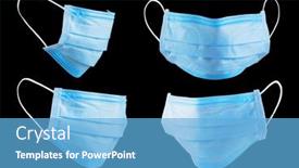  Presentation with breathing - Slide deck enhanced with doctor-surgery-mask-set-corona background and a light blue colored foreground