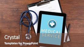  Presentation with medical service - Presentation consisting of doctor table concept of medical background and a tawny brown colored foreground