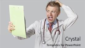  Presentation with draeger medical - Cool new theme with doctor terrified looking at medical backdrop and a light gray colored foreground