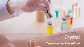  Presentation with allergy - Cool new slides with immunology - doctor testing allergy reaction backdrop and a coral colored foreground