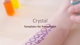  Presentation with allergy - Beautiful PPT theme featuring doctor-testing-allergy-reaction backdrop and a lemonade colored foreground