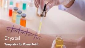  Presentation with allergy - Cool new slides with doctor-testing-allergy-reaction backdrop and a coral colored foreground