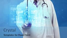  Presentation with body - Colorful slide deck enhanced with blue screen with full body backdrop and a light blue colored foreground