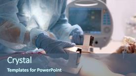  Presentation with save - Colorful slide deck enhanced with doctor trying to save patient' backdrop and a ocean colored foreground