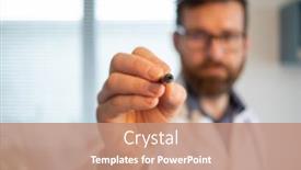  Presentation with digital pen - Slide set with doctor-using-digital-pen-online background and a coral colored foreground